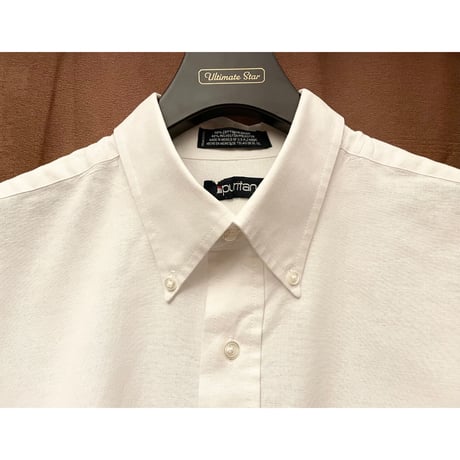 MADE IN MEXICO製 90's puritan 長袖ボタンダウンオックスフォードシャツ ホワイト 17-1/2、34-35サイズ