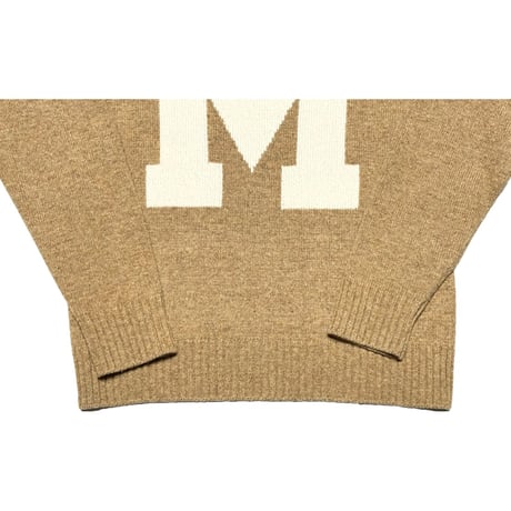 MADE IN JAPAN製 MISTERGENTLEMAN クルーネックウールセーター ベージュ Mサイズ