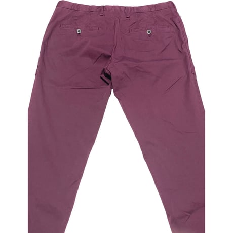 MADE IN ROMANIA製 HUGO BOSS コットンカラースラックス ワイン 48サイズ
