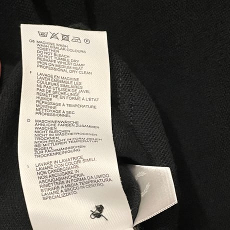 MADE IN ENGLAND製 FRED PERRY 襟ライン半袖鹿の子ポロシャツ ブラック 40サイズ