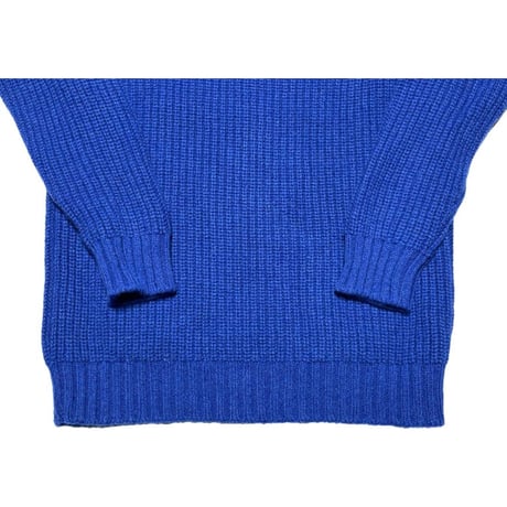 MADE IN SCOTLAND製 WILLIAM LOCKIE クルーネックラムウールセーター ブルー 40サイズ