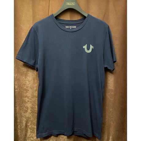 MADE IN USA製 TRUE RELIGION バックプリントTシャツ ネイビー Mサイズ