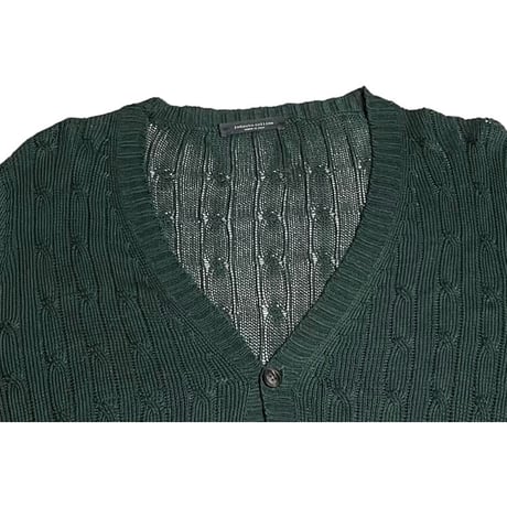 MADE IN ITALY製 roberto collina コットンカーディガン フォレストグリーン Fサイズ