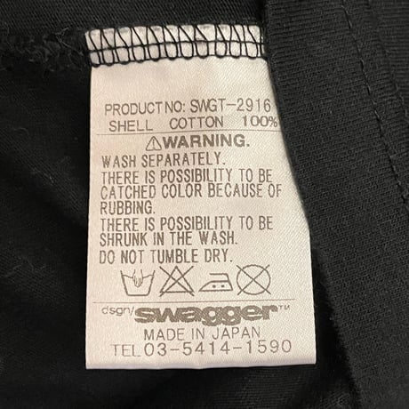 MADE IN JAPAN製 SWAGGER BLACK PLATINUM ワッペンTシャツ ブラック Lサイズ