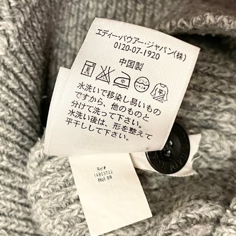 Eddie Bauer ヘンリーネックセーター グレー Mサイズ