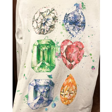 MADE IN MEXICO製 Diamond Supply Co. 長袖プリントTシャツ ホワイト Sサイズ
