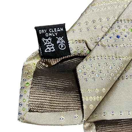 ▲訳あり商品▲ MADE IN ITALY製 KRIZIAUOMO レジメンタルストライプ柄シルクネクタイ シャンパンゴールド