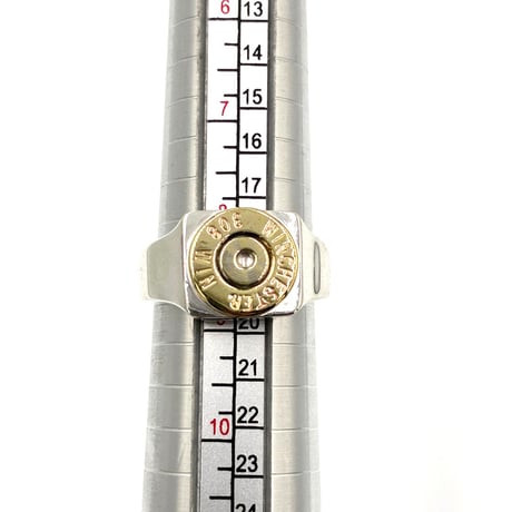 ★新品★ MADE IN JAPAN製 シルバー925 308 Winchester 薬莢 ヘッドスタンプ バレットリング シルバー 18号～22号