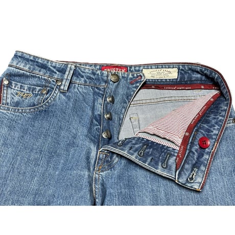 MADE IN ROMANIA製 GTA TWISTED ストレッチデニムパンツ インディゴ W30サイズ
