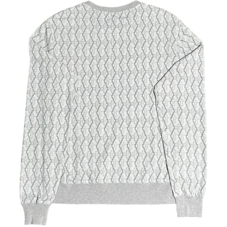 MADE IN BULGARIA製 CARVEN 総柄トレーナー グレー Mサイズ