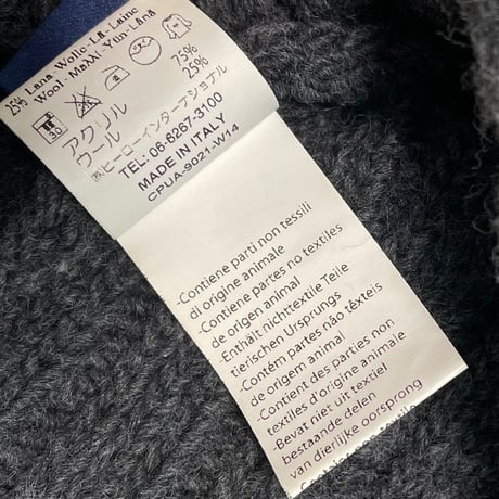 MADE IN ITALY製 FRANKLIN MARSHALL ニット帽 チャコールグレー Fサイズ