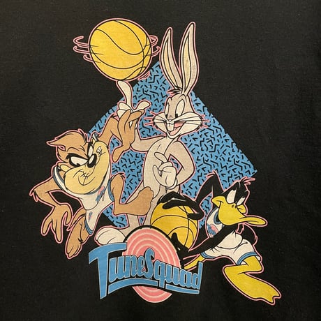 SPACE JAM TUNE SQUAD LOONEY TUNES プリント入り スウェットトレーナー ブラック Sサイズ