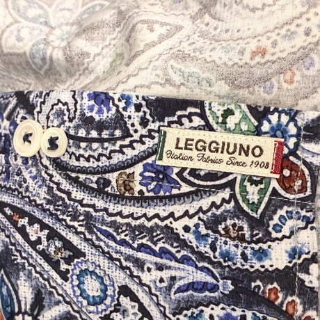 MADE IN JAPAN製 GALLIPOLI camiceria LEGGIUNO イタリア製生地 ペイズリー総柄 長袖シャツ マルチカラー 48サイズ