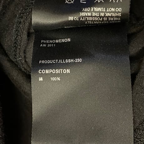 激レア MADE IN JAPAN製 PHENOMENON 2011年AWモデル オリジナルワッペン付き 半袖Tシャツ ブラック L/40サイズ