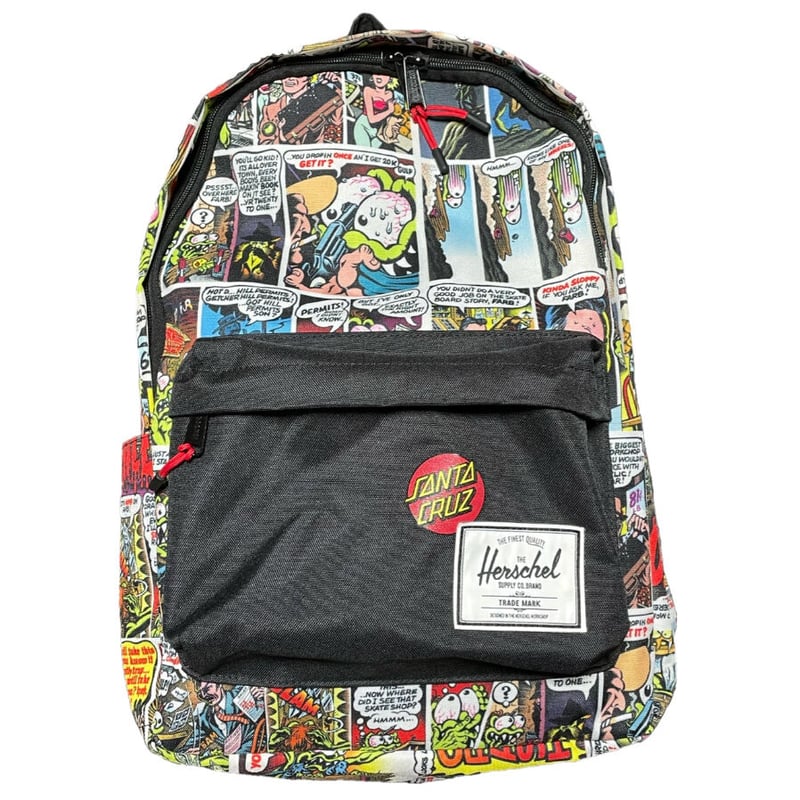 Herschel Supply × SANTA CRUZ Wネームコラボアメコミ柄バック Herschel Supply × SANTA CRUZ Wネームコラボアメコミ柄バック