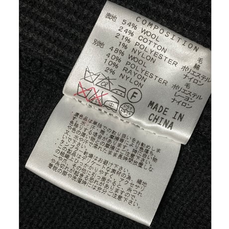 HAMNETT ダブルジャケットカーディガン ブラック Mサイズ