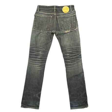 MADE IN JAPAN製 PHENOMENON 2007年モデル ストレッチダメージスキニーデニムパンツ インディゴ W30サイズ