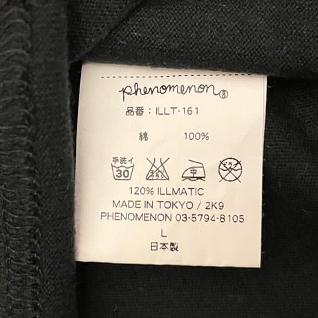 MADE IN JAPAN製 PHENOMENON 2009年モデル プリントTシャツ ブラック Lサイズ