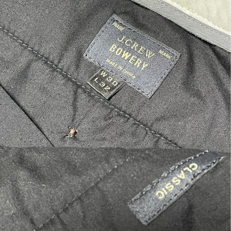 J.CREW ヘリンボーン柄ウールスラックス チャコールグレー W30-L32サイズ