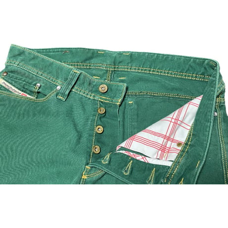 DIESEL コットンカラーパンツ グリーン W30サイズ