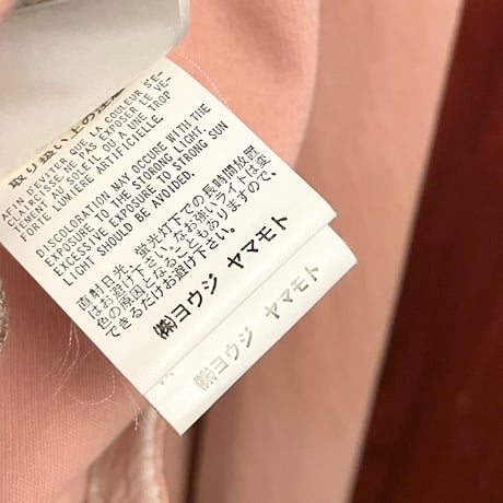 MADE IN JAPAN製 Y's YOHJI YAMAMOTO カポックコットンニットジップテーラードジャケット ピンク 3サイズ