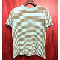 MADE IN USA製 Good On ボーダー柄 半袖Tシャツ ミントグリーン×ブラウン Mサイズ