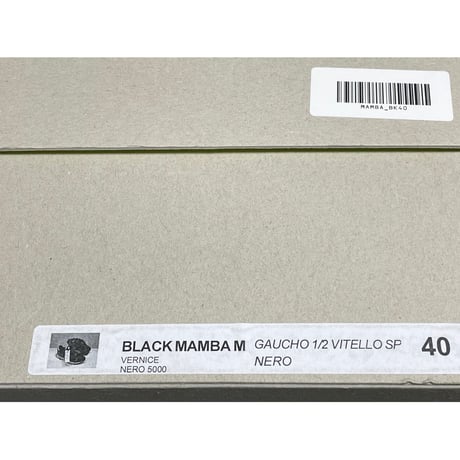 箱付き MADE IN ITALY製 RUN OF BLACK MAMBA レザースニーカー ブラック 40サイズ