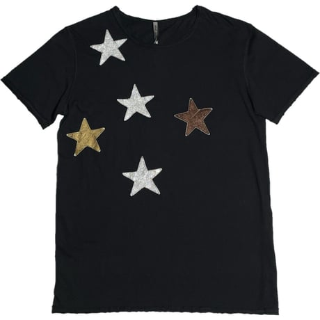 ☆タグ付き新古品☆ MADE IN ITALY製 WLG by Giorgio Brato レザーワッペン付きTシャツ ブラック Sサイズ