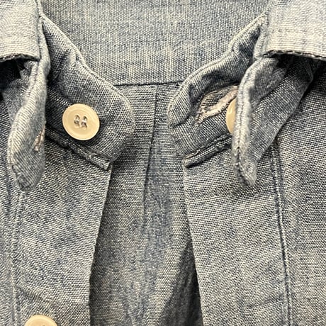 MADE IN ITALY製 GOLDEN GOOSE DELUXE BRAND 長袖シャンブレーシャツ ライトインディゴ XSサイズ