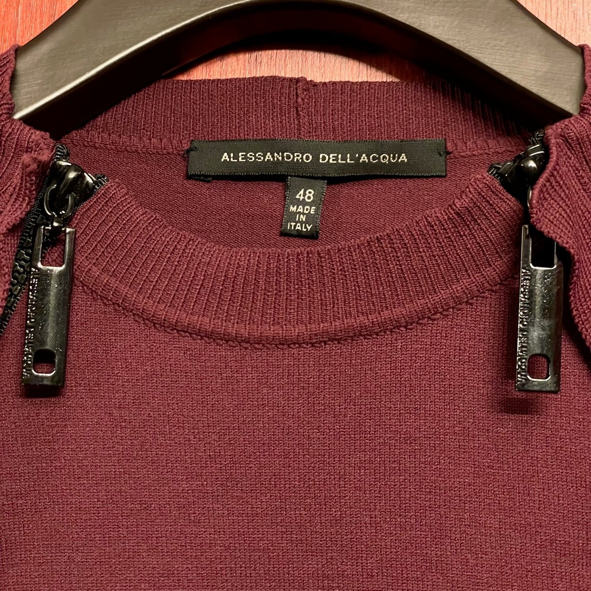 Alessandro dell'Acqua アレッサンドロデラクア ニット MADE IN ITALY製 ALESSANDRO DELL'ACQUA ダブルジップデザイン