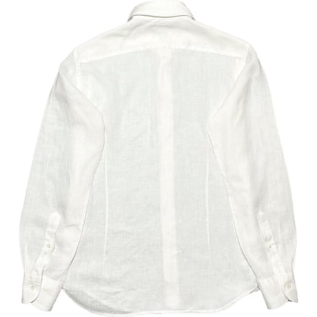 MADE IN JAPAN製 SHIPS FINE FIT 長袖リネンシャツ ホワイト Mサイズ