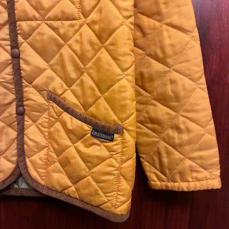 MADE IN ENGLAND製 LAVENHAM キルティングジャケット イエロー×ブラウン 36/48サイズ