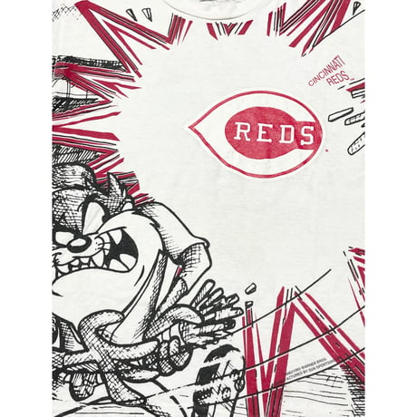 ▲訳あり商品▲ 激レア MADE IN USA製 Cincinnati Reds × Looney Tunes コラボTシャツ ホワイト BIG/GRANDEサイズ