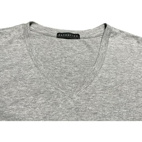 MADE IN JAPAN製 ESTNATION VネックTシャツ グレー Lサイズ