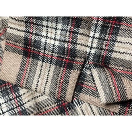 MADE IN ITALY製 BAND OF OUTSIDERS チェック柄ヴァージンウールスラックス ブラウン 1サイズ