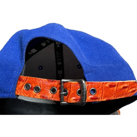 NEW ERA NEWYORK KNICKS HARDWOOD CLASSICS スナップバックベースボールキャップ ブルー×オレンジ MLサイズ