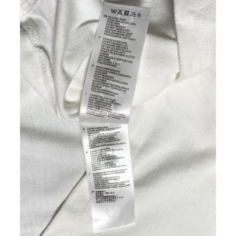 MADE IN ENGLAND製 FRED PERRY 襟ライン半袖鹿の子ポロシャツ ホワイト 36サイズ