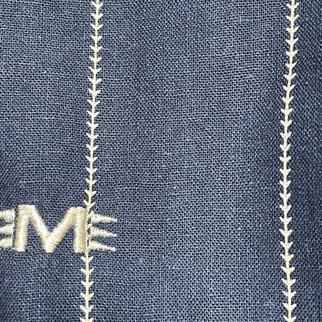 NY YANKEES COOPERSTOWN COLLECTION BY MIRAGE ベースボールシャツ 生成り×ネイビー Mサイズ