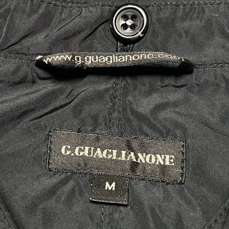 【TOMORROWLAND取り扱い】G.GUAGLIANONE フルジップジャケット ブラック Mサイズ イタリア製 襟取り外し可能