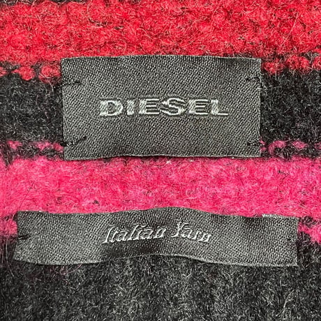 MADE IN ITALY製 DIESEL Italian Yarm ボーダーニット帽 マルチカラー