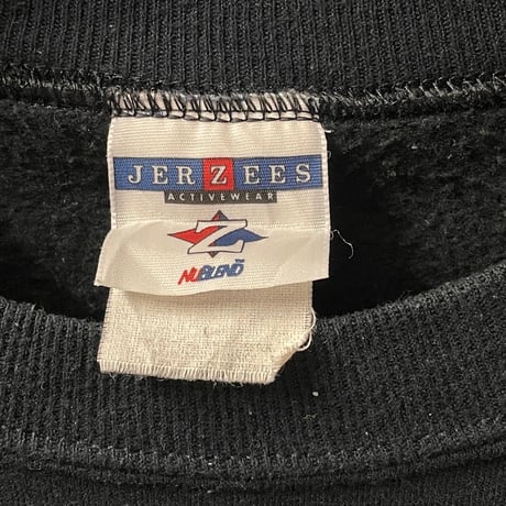 JERZEESボディ イルカプリント入りスウェットトレーナー ブラック Lサイズ