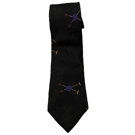 Ralph Lauren 90s ハンドメイドシルクネクタイ ブラック