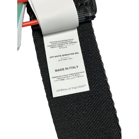 ★新品★ MADE IN ITALY製 2021-22FW OFF-WHITE ベルト HYBRID INDUSTRIAL BELT BLACK BLACK OMRB050F21FAB0011010