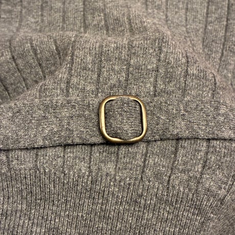 MADE IN ITALY製 Settefili Cashmere ウールカシミヤ ダブルニットジレベスト グレー M/50サイズ