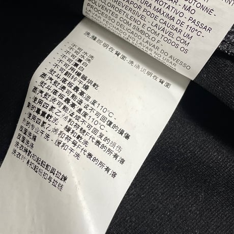 MADE IN ITALY製 ARMANI COLLEZIONI リボンデザインヘリンボーン柄ニットジャケット チャコールグレー 42サイズ