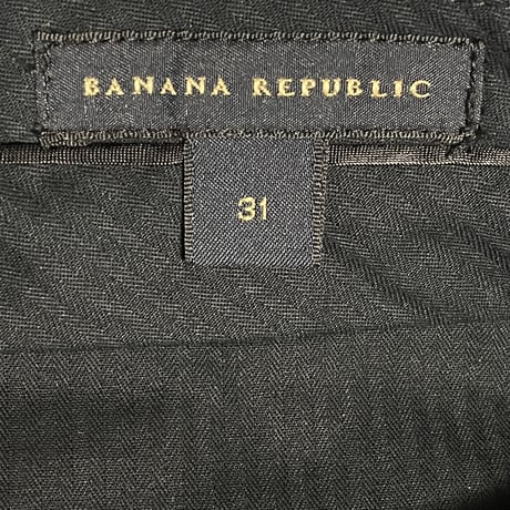 ▲訳あり商品▲ 専用ガーメントバッグ付き BANANA REPUBLIC ウールスーツ ブラック 38/W31サイズ