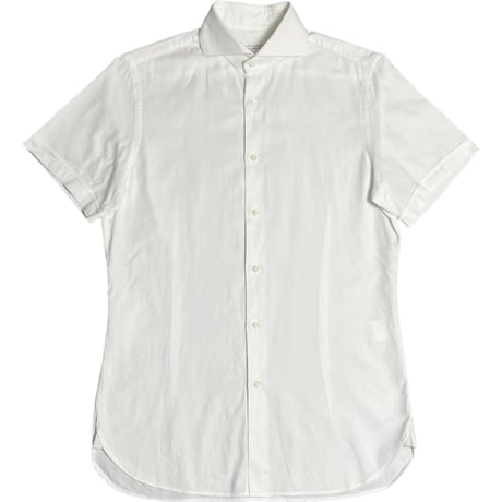 MADE IN ITALY製 GUY ROVER BARNEYS NEW YORK別注 半袖シャツ ホワイト 39-15-1/2サイズ
