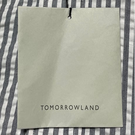 ☆タグ付き新古品☆ MADE IN JAPAN製 TOMORROWLAND PILGRIM シアサッカーストライプ柄長袖シャツ グレー Sサイズ