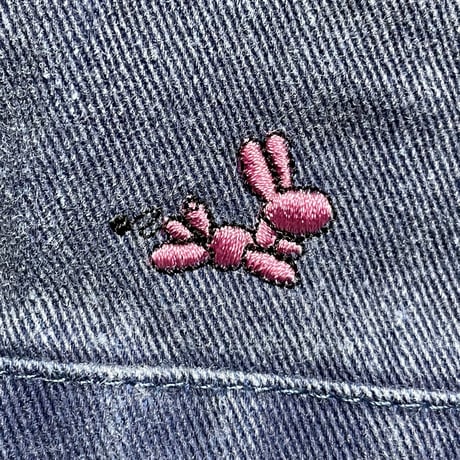 ★新品★ ユニセックス着用可能 BBB NIGHT プードル刺繍ウォッシュ加工バケットハット ネイビー S/Mサイズ