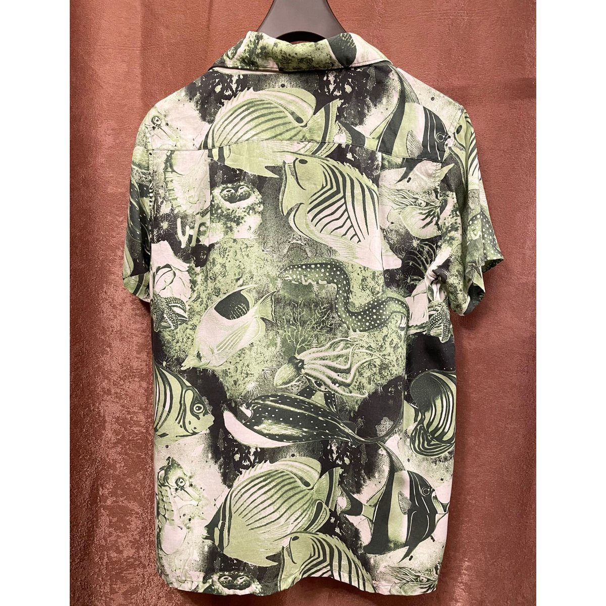 ☆新古品☆ 激レア SWAGGER さかな総柄アロハシャツ グリーン M